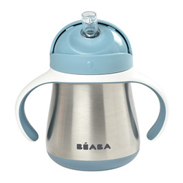 BEABA TASSE PAILLE INOX 250ML 小企鹅不锈钢吸管杯